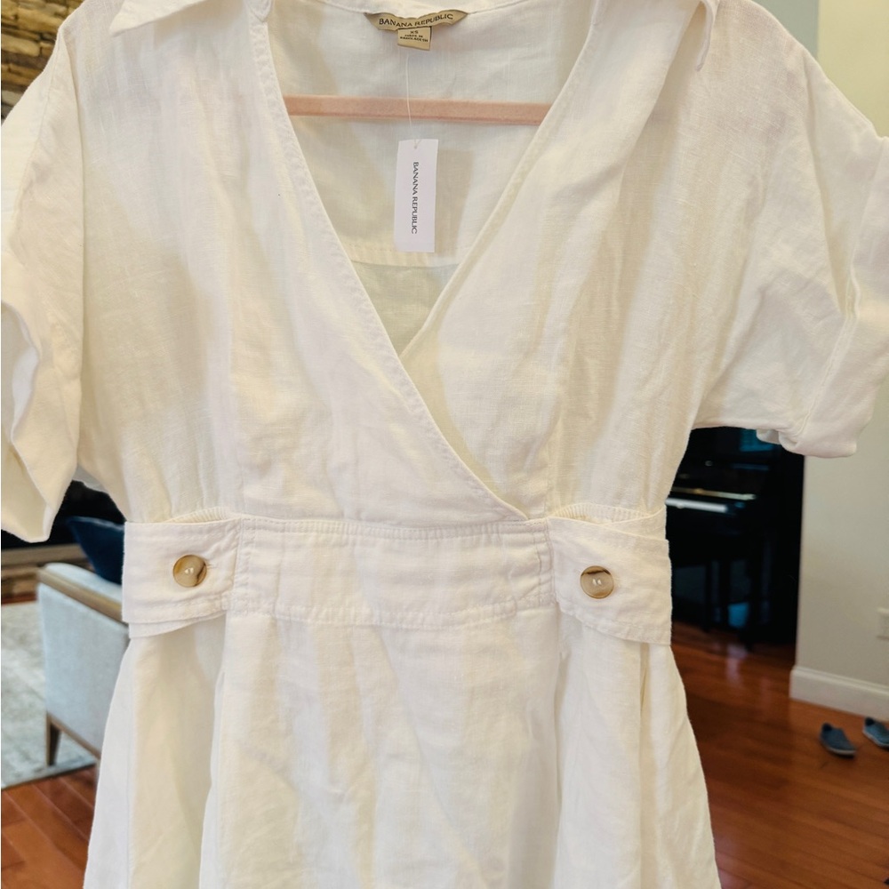 Banana Republic White Midi Dress - Picture 6 of 6
